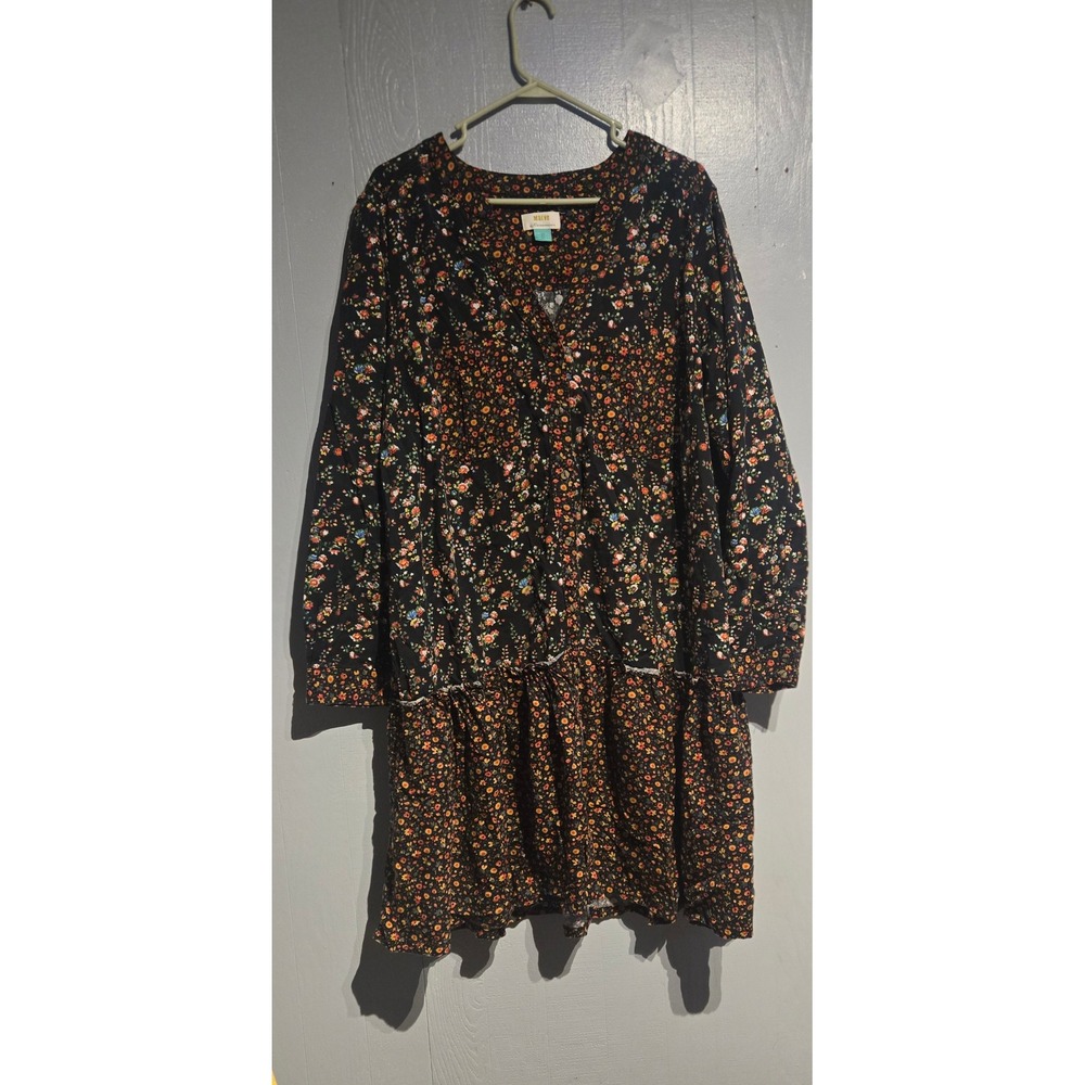 Maeve for Anthropologie Floral Midi Dress | Women's US 22 moody, dark, flirty - Picture 4 of 4